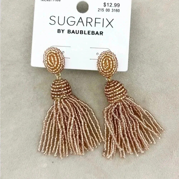 NWT Sugarfix by Baublebar Gold Beaded Drop Earrings 17 - Picture 1 of 2